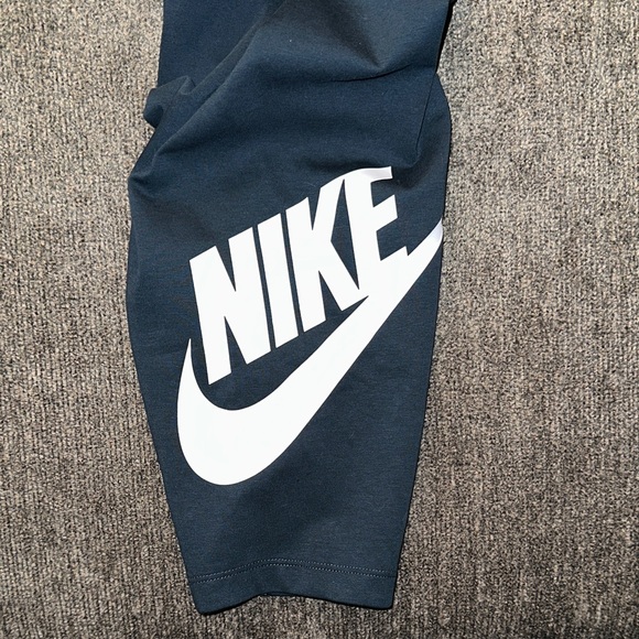 Nike Dark Teal Leggings with White Logo Accent - Picture 3 of 5
